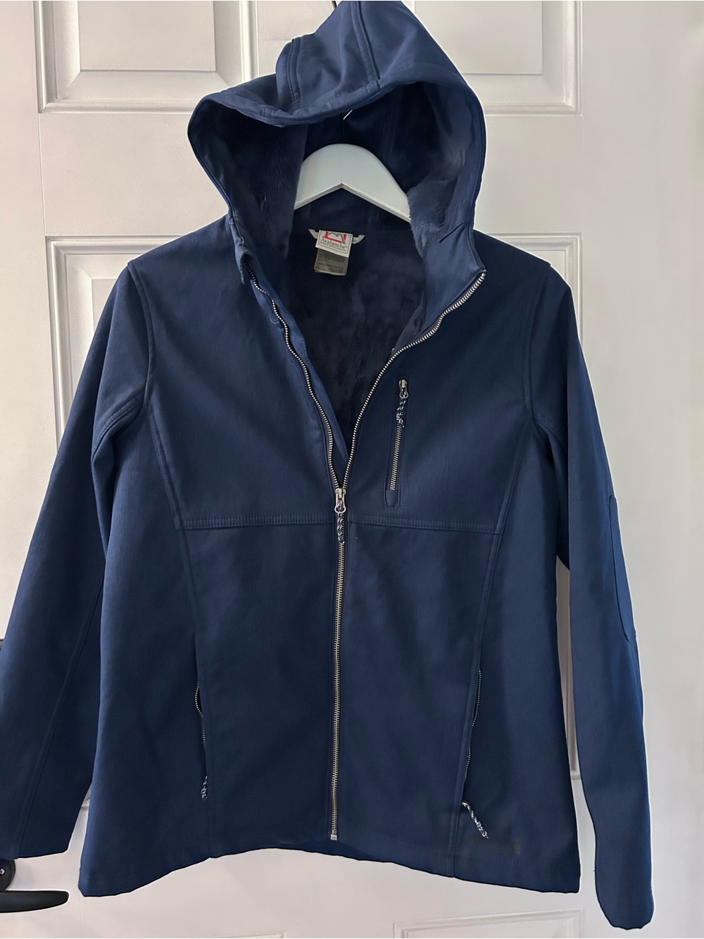 Avalanche Navy Hooded Zip Front Raincoat